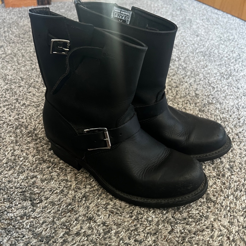 Frye Black Leather Women’s Shoes